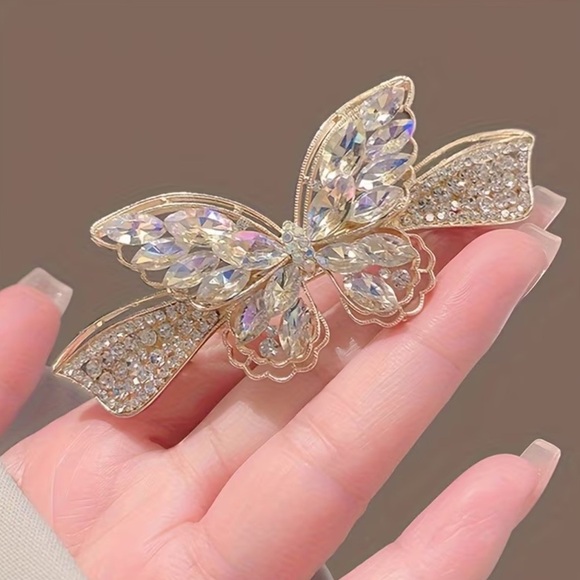 Elegant Gold Butterfly Hair Clip. Cute Butterfly Hair Accessories ? main image 5